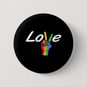 LGBT Liebe Peace Sign Regenbogen Lesbischer Gay Pr Button