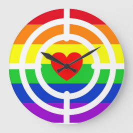 #LGBT #Liebe #pride #gay #lesbian #space #parade Große Wanduhr