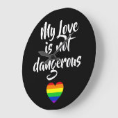 #LGBT #Liebe #pride #gay #lesbian #space #parade Große Wanduhr (Winkel)