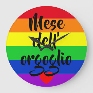 #LGBT #Liebe #pride #gay #lesbian #space #parade Große Wanduhr