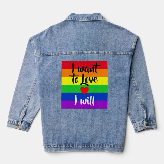 #LGBT #Liebe #pride #gay #lesbian #space #parade Jeansjacke (Rückseite)