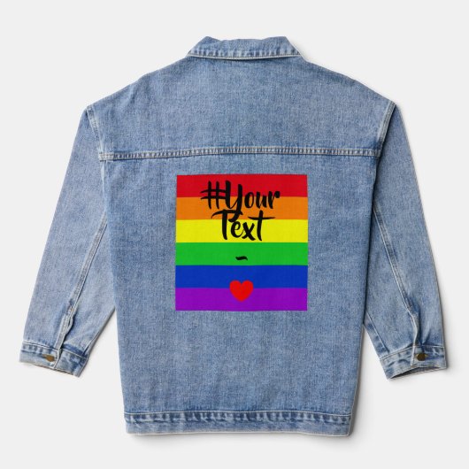 #LGBT #Liebe #pride #gay #lesbian #space #parade Jeansjacke (Rückseite)