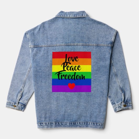 #LGBT #Liebe #pride #gay #lesbian #space #parade Jeansjacke (Rückseite)