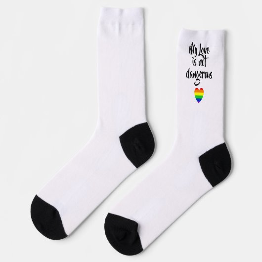 #LGBT #Liebe #pride #gay #lesbian #space #parade Socken (Linkes Detail)