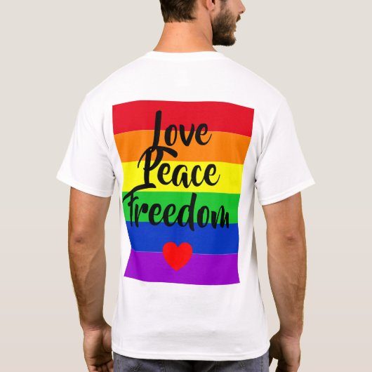 #LGBT #Liebe #pride #gay #lesbian #space #parade T-Shirt (Rückseite)
