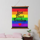 #LGBT #Liebe #pride #gay #lesbian #space #parade Wandteppich Mit Holzrahmen (Schlafzimmer)