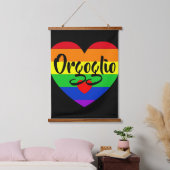 #LGBT #Liebe #pride #gay #lesbian #space #parade Wandteppich Mit Holzrahmen (Schlafzimmer)