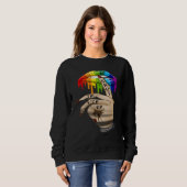 LGBT Lip Shut The Fck Up Dripping Rainbow Sweatshirt (Vorne ganz)