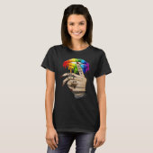 LGBT Lip Shut The Fck Up Dripping Rainbow T-Shirt (Vorne ganz)