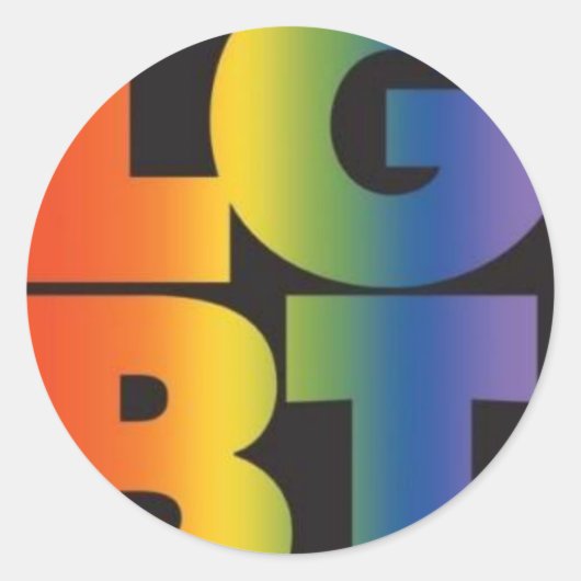 LGBT-Logo Runder Aufkleber (Vorderseite)