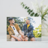 LGBT Minimalist Mr & Mr Christmas Couple Wedding (Stehend Vorderseite)