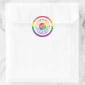 LGBT mit Regenbogen-Liebe ist Liebe Runder Aufkleber (Tasche)