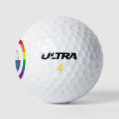 LGBT mit Regenbogenfröhlichem Stolz im Monat Golfball (Logo)