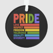 LGBT-Monat des Stolzes Ornament (Rückseite)