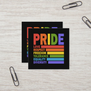 LGBT-Monat Stolz auf Schwule Quadratische Visitenkarte