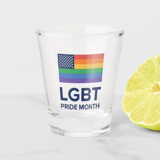 LGBT-Monat| Vereinigte Staaten Schnapsglas (Vorderseite)