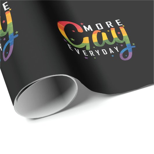 LGBT "More Gay Everyday" Geschenkpapier (Rolleneckpunkt)