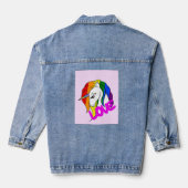 LGBT Napkins Sherpa Blanket Jeansjacke (Rückseite)
