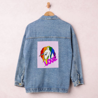 LGBT Napkins Sherpa Blanket Jeansjacke