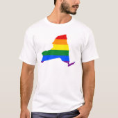 LGBT New York, T - Shirt der US-Staatsflagge (Vorderseite)