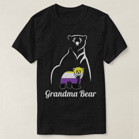 LGBT, nicht binär, Oma-Bär, nicht binär T-Shirt (Design vorne)