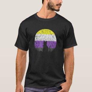LGBT, nicht binäre Flagge Cat Moon Genderqueer Enb T-Shirt