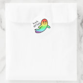 LGBT Niedlich Halloween Pride Ghost Runder Aufkleber (Tasche)