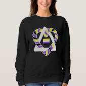 LGBT Non Binary Flag Triangle Heart Nonbinary Pri Sweatshirt (Vorderseite)