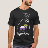 LGBT Non-Binary Papa Bear Enby Non-Binary Pride T-Shirt (Vorderseite)