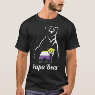 LGBT Non-Binary Papa Bear Enby Non-Binary Pride T-Shirt