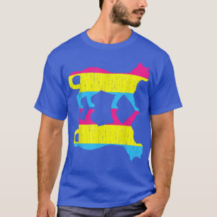 LGBT Pan Pride Pansexuality Flag Tier Katze Pa T-Shirt