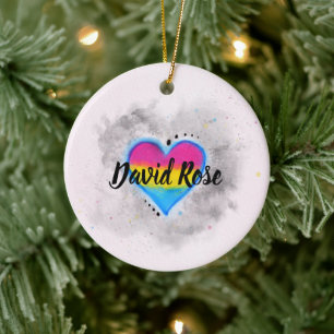 LGBT Pansexual Bisexual Prix Flag Weihnachten Keramik Ornament