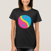 LGBT Pansexual Prilag Farben Yin Yang T-Shirt (Vorderseite)
