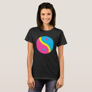 LGBT Pansexual Prilag Farben Yin Yang T-Shirt