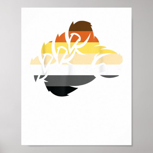 LGBT Papa Mens Gay Pride Monat Paw Gay Bear Poster (Vorne)