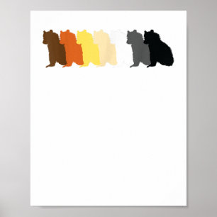 LGBT Papa Mens Gay Pride Monat - Schwulenbär sitze Poster