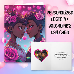 LGBT-Pärchen Anime personalisierter Valentinstag Karte