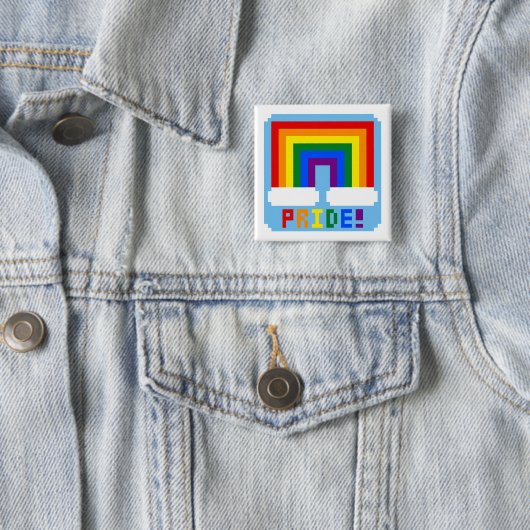 LGBT+ Pixel-Stolz Button (Beispiel)