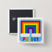 LGBT+ Pixel-Stolz Button (Vorne & Hinten)