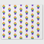 LGBT-Power-Faustpfropfen Geschenkpapier (Flach)