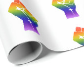 LGBT-Power-Faustpfropfen Geschenkpapier (Rolleneckpunkt)