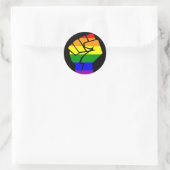 LGBT-Power Runder Aufkleber (Tasche)