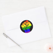 LGBT-Power Runder Aufkleber (Umschlag)