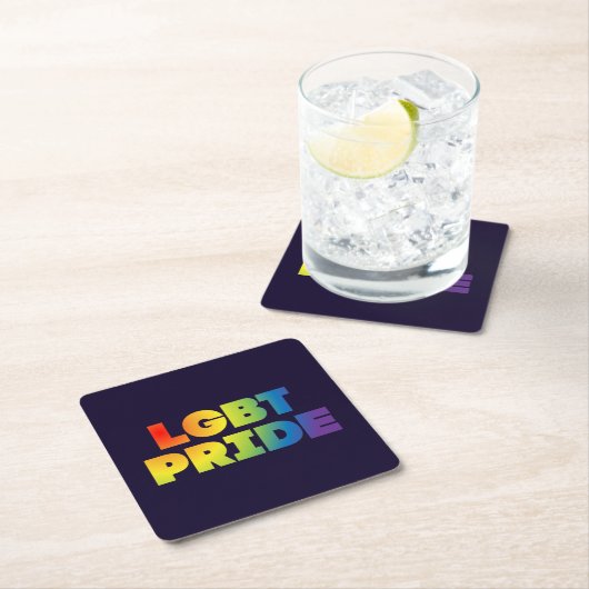 LGBT-PREIS RECHTECKIGER PAPPUNTERSETZER (Vor Ort)