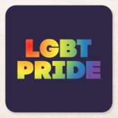 LGBT-PREIS RECHTECKIGER PAPPUNTERSETZER (Vorderseite)