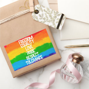 LGBT-Pricksticker für die Regenbogenflagge - Squar Rechteckiger Aufkleber