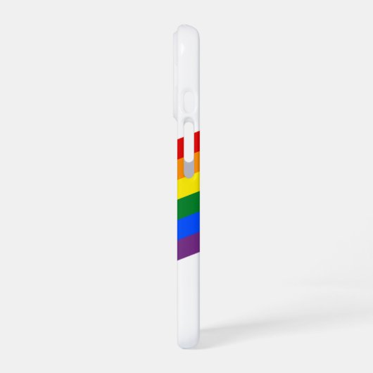 LGBT Pride Black & White Folk Art Kat iPhone Fall 16 Hülle (Linke Seite)