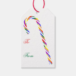 LGBT+ Pride Candy Cane Geschenkanhänger