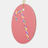 LGBT+ Pride Candy Cane Keramik Ornament (Links)