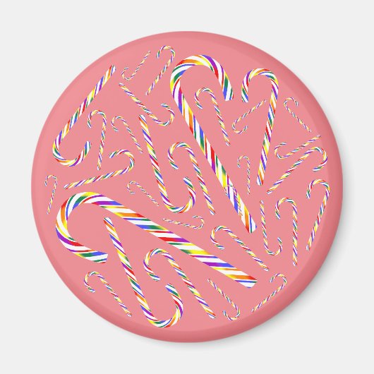 LGBT+ Pride Candy Cane Magnet (Vorne)